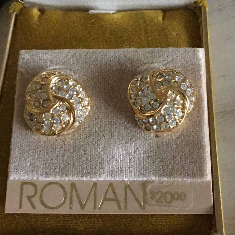 Rhinestone Earrings.  New.